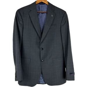 Ted Baker London NWOT Endurance Grey Plaid Check Jay Slim Fit Men's Blazer 40R